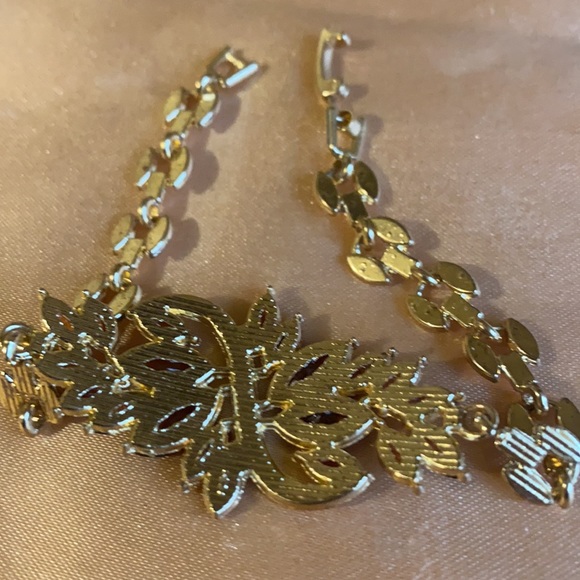 TENNIS BRACELET GEMSTONES GOLDEN CHAIN - Picture 3 of 4